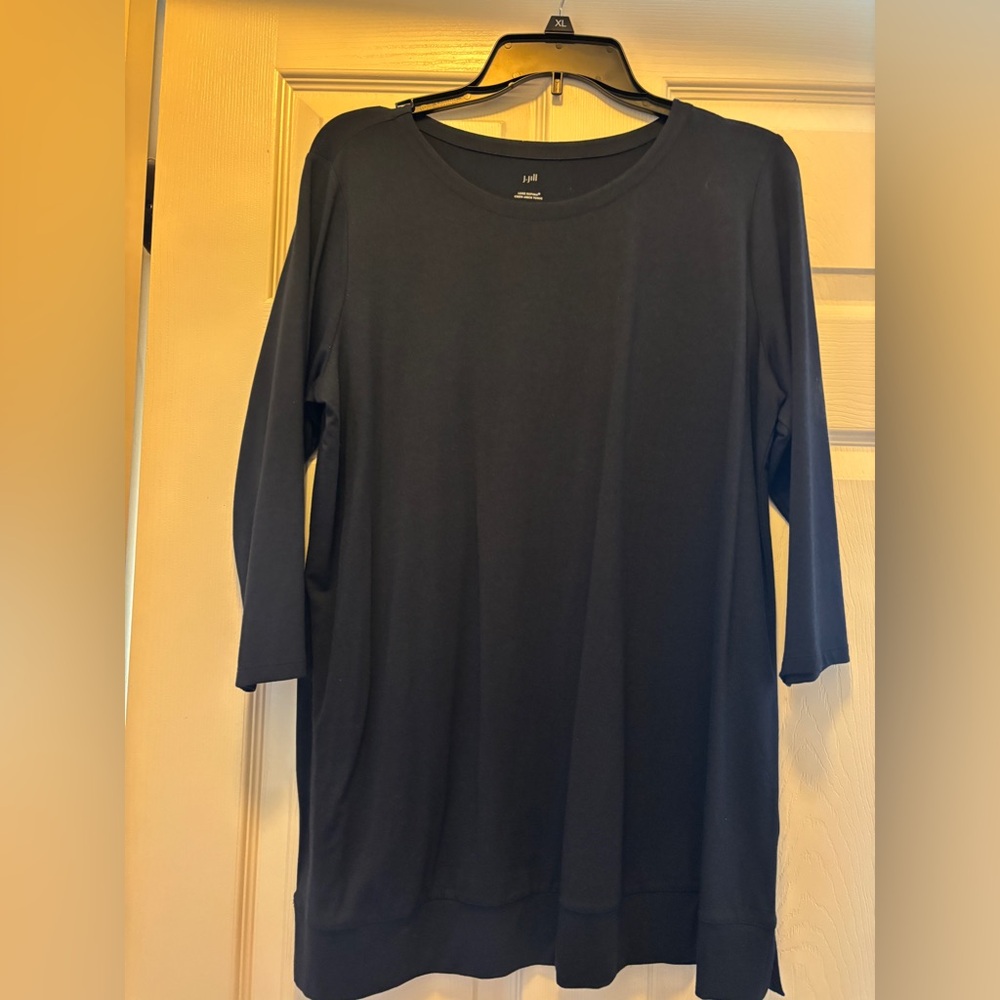 J.Jill Navy Blue Crew Neck Tunic New with Tag